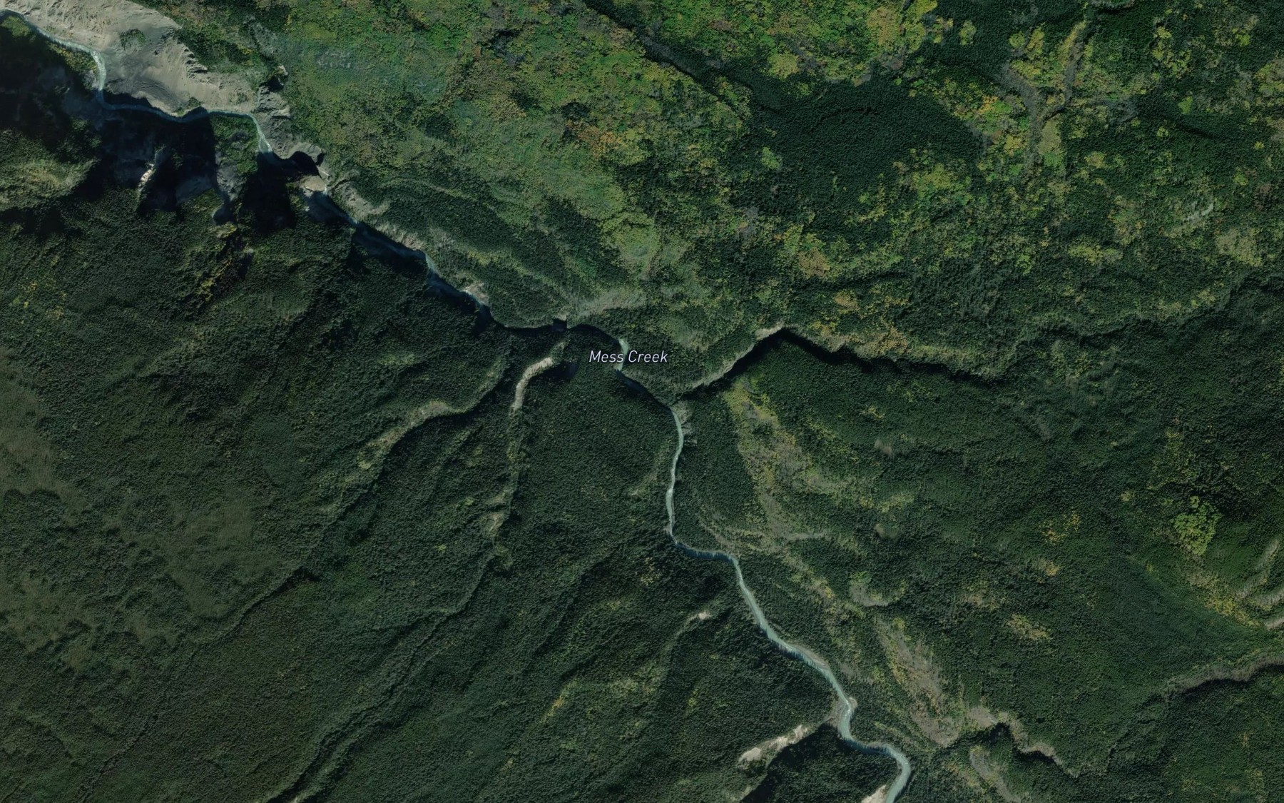Satellite map of the Dagaichess Creek