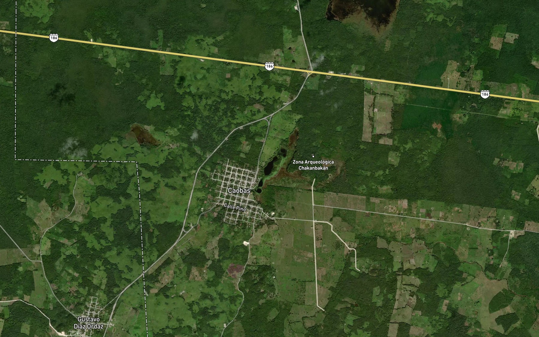 Satellite map of the Laguna Om