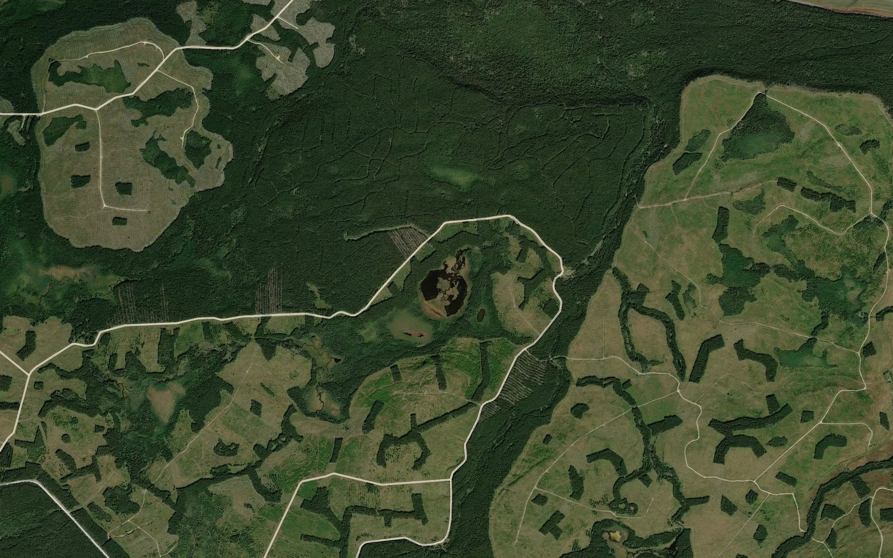 Satellite map of the Lac des Fourches