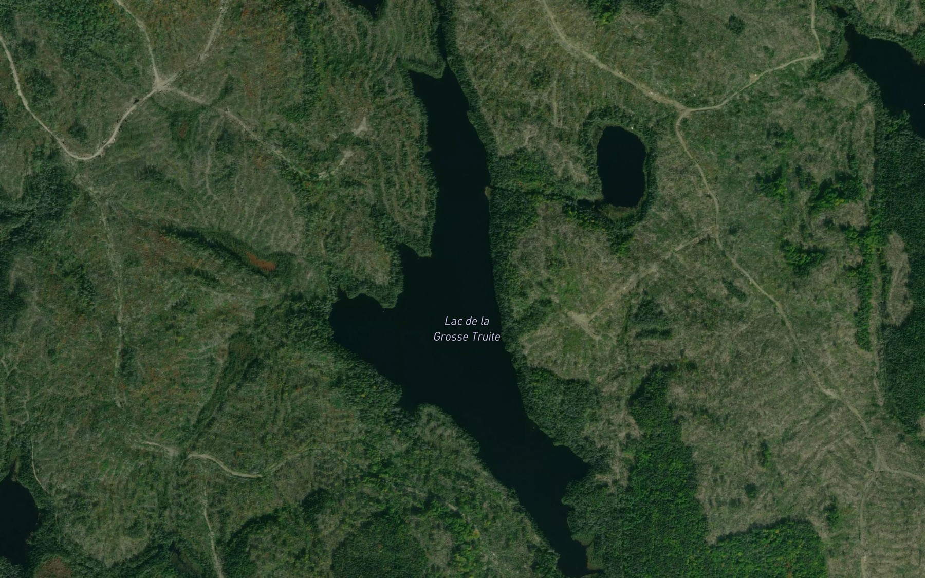 Satellite map of the Lac de la Grosse Truite