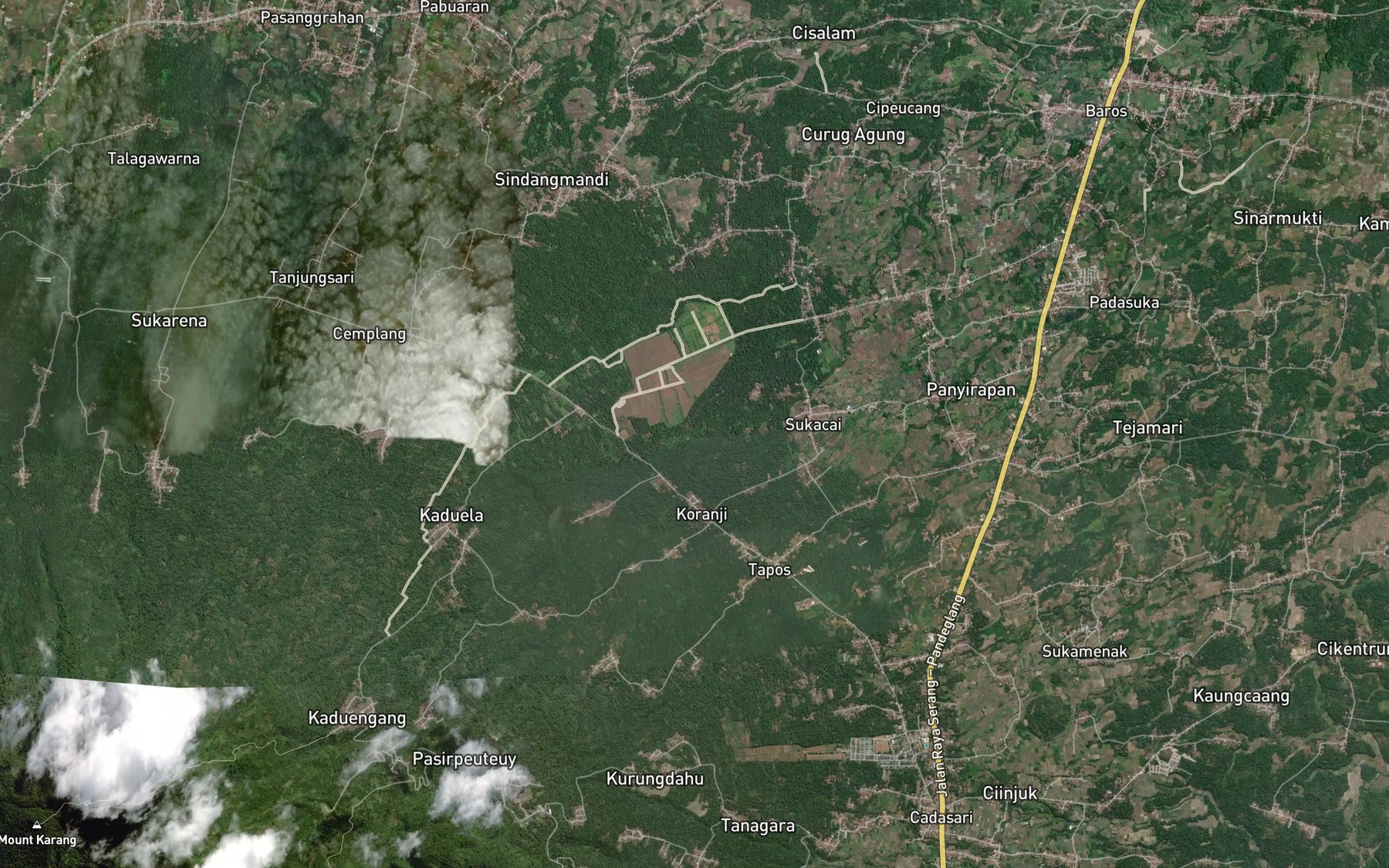 Satellite map of the Ci Koranji