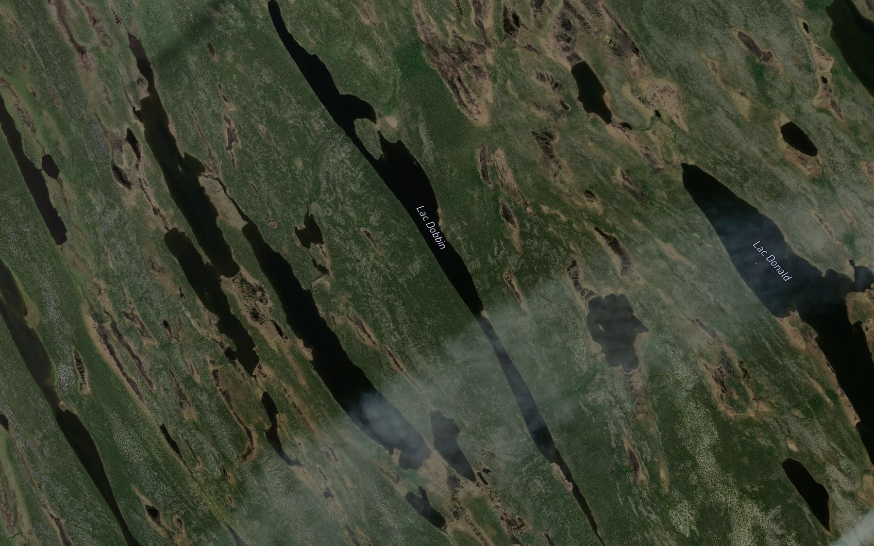 Satellite map of the Lac Dobbin