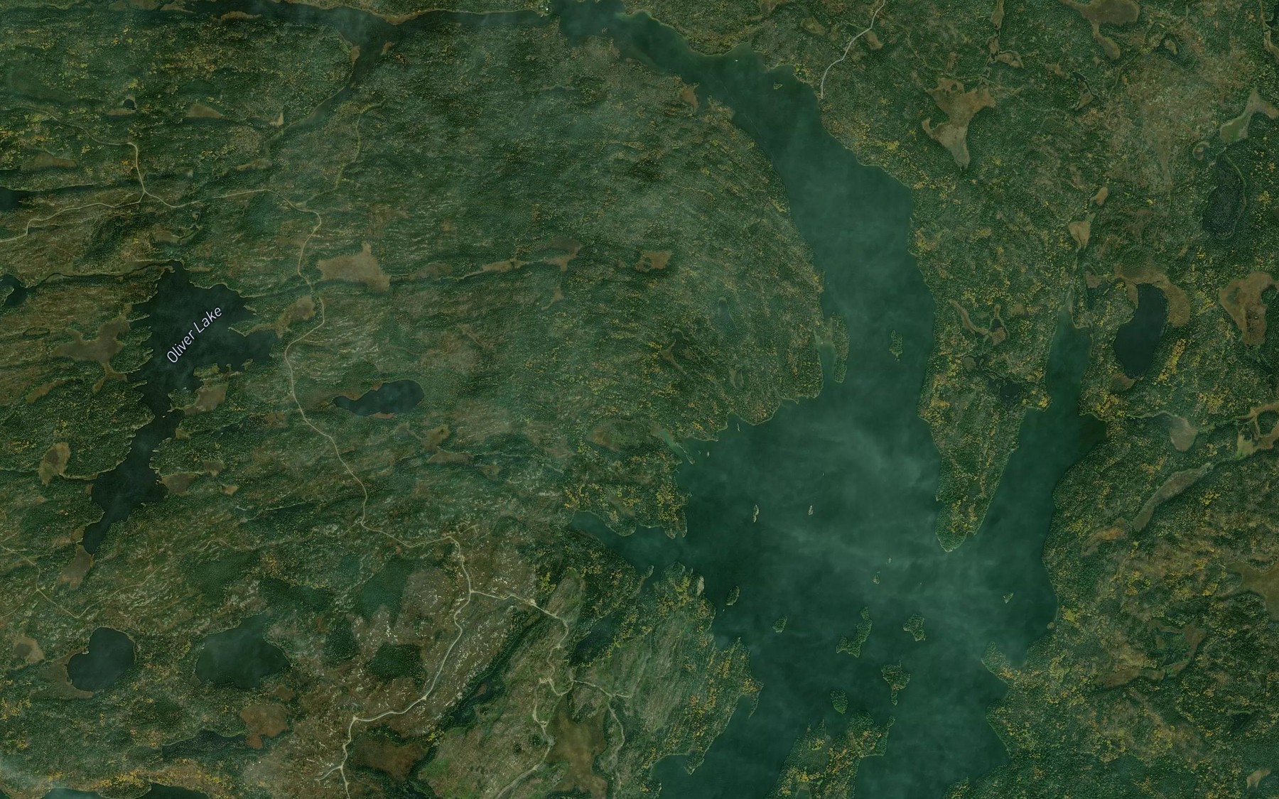 Satellite map of the Deer Bay