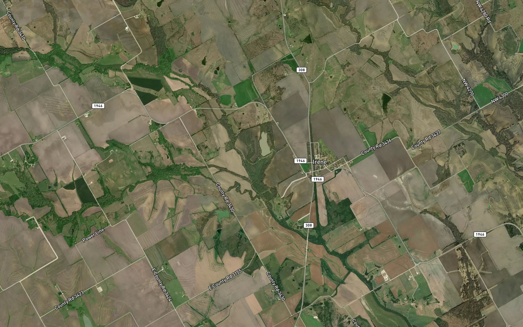 Satellite map of the Soil Conservation Service Site 58 Reservoir
