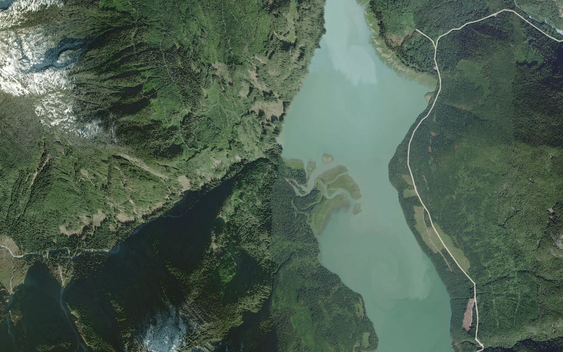 Satellite map of the Ickna Creek