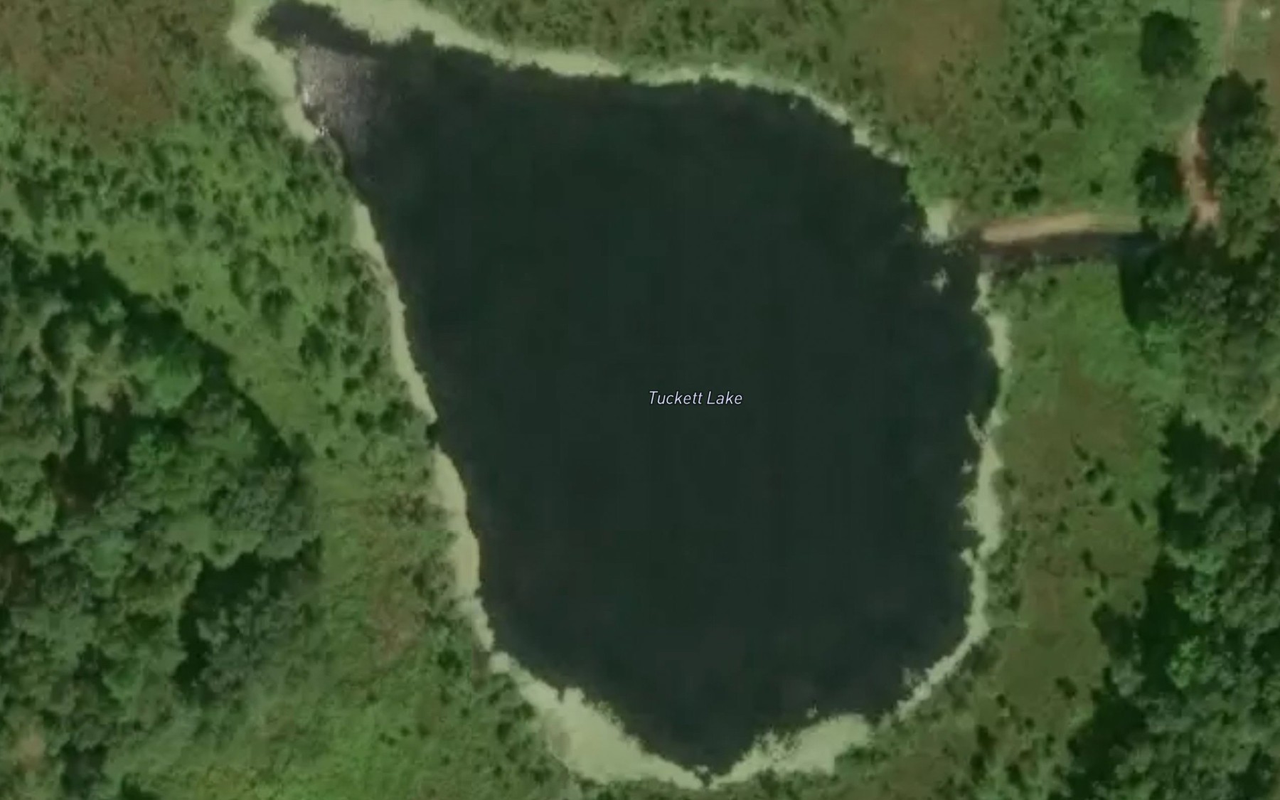 Satellite map of the Tuckett Lake