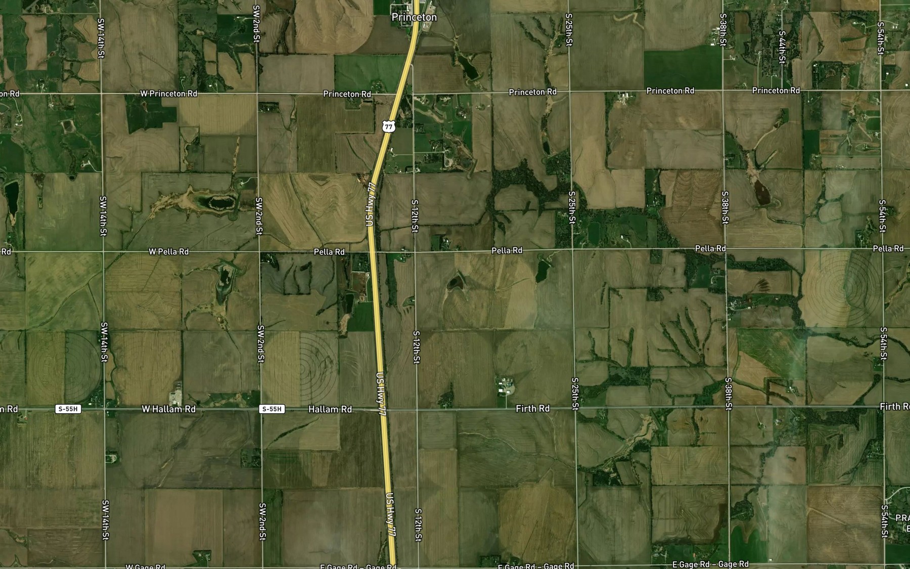 Satellite map of the Upper Big Nemaha Reservoir 15-B