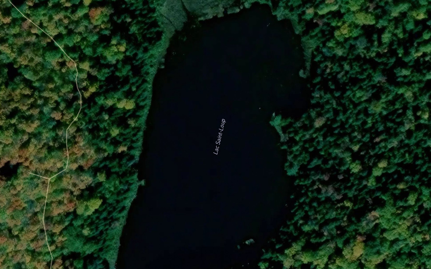 Satellite map of the Lac Beauchamp