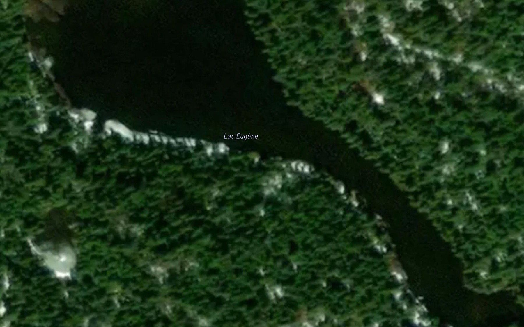 Satellite map of the Lac Eugene