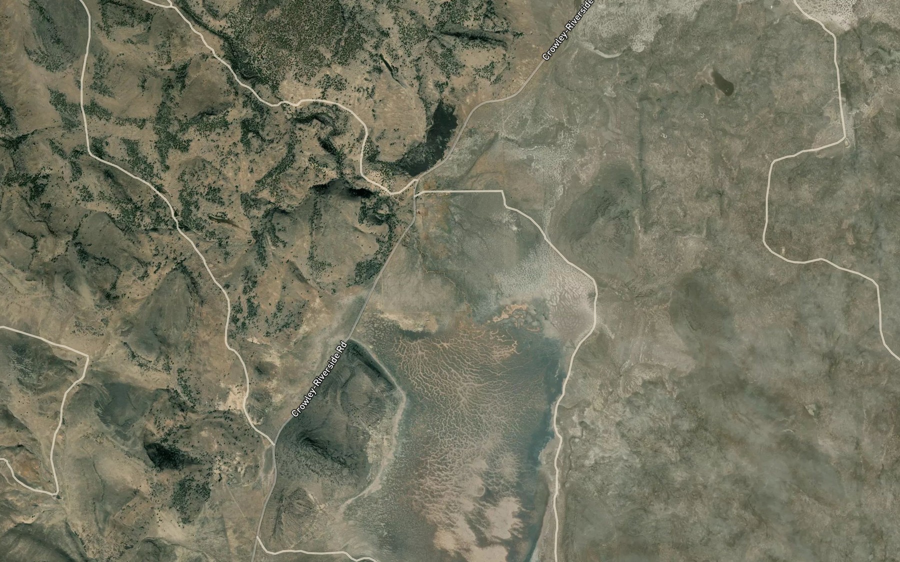 Satellite map of the Duck Creek