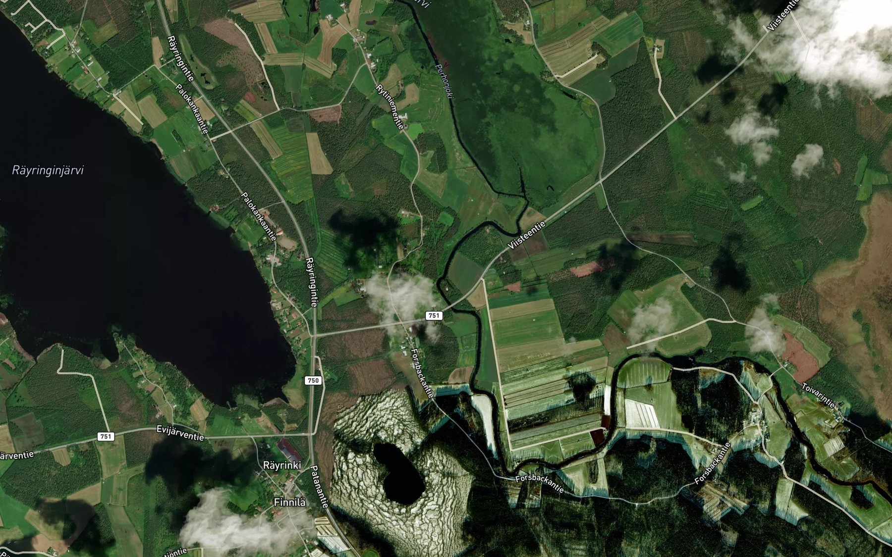 Satellite map of the Kampelinlahti