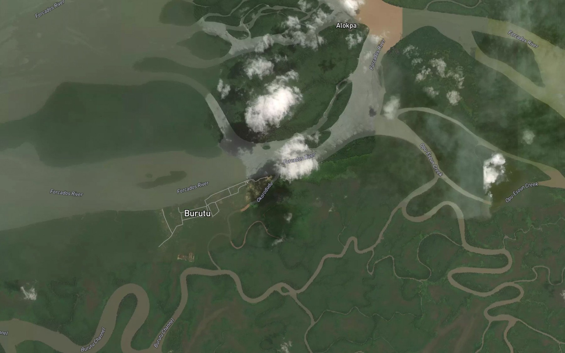 Satellite map of the Okorodudu