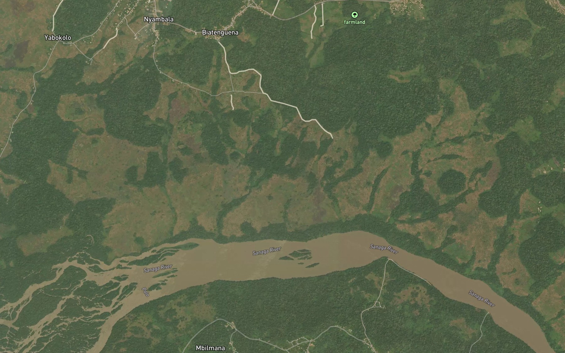 Satellite map of the Mandjouna