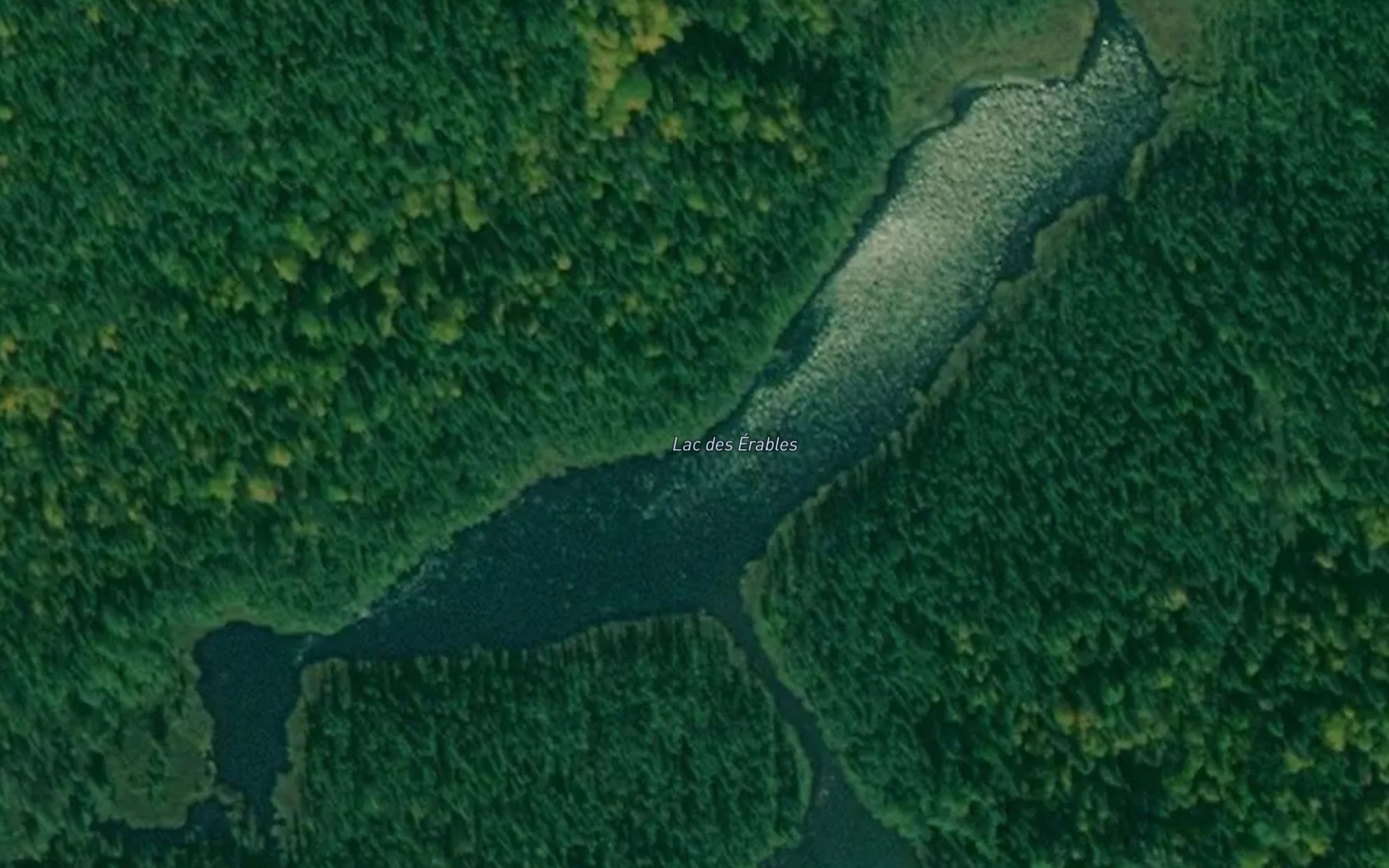 Satellite map of the Lac des Erables
