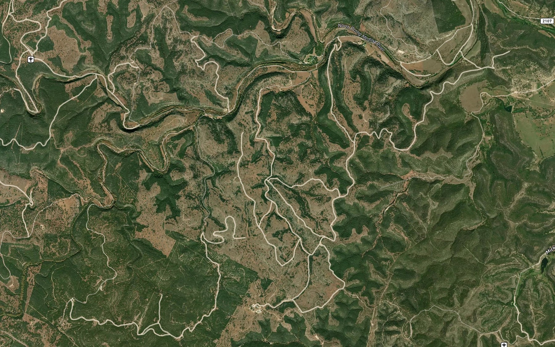 Satellite map of the Muskhog Spring