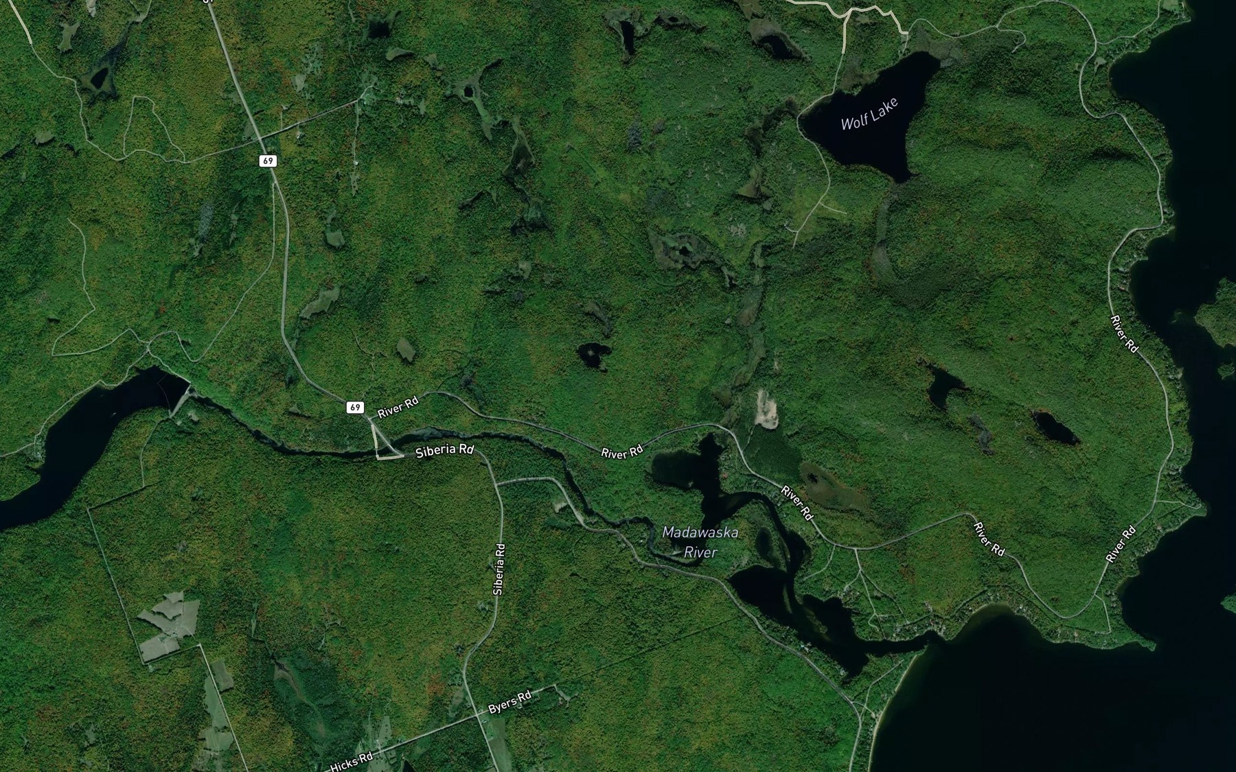 Satellite map of the Mud Bay