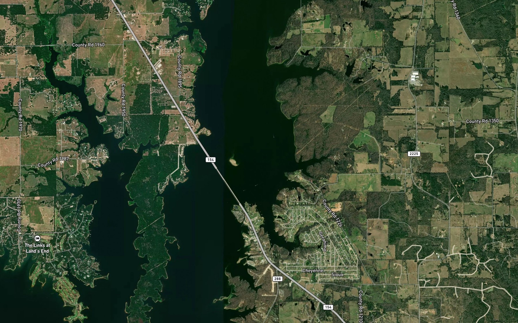 Satellite map of the Taylor Branch