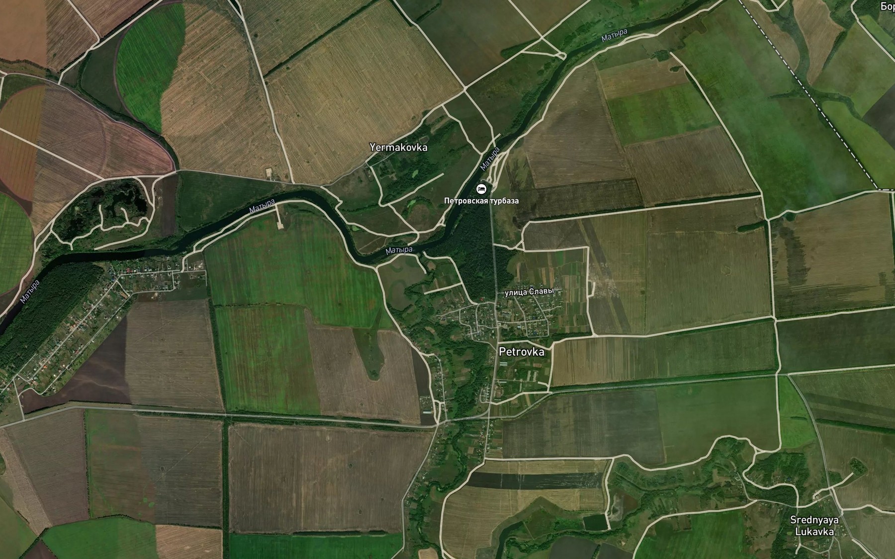 Satellite map of the Lukavka