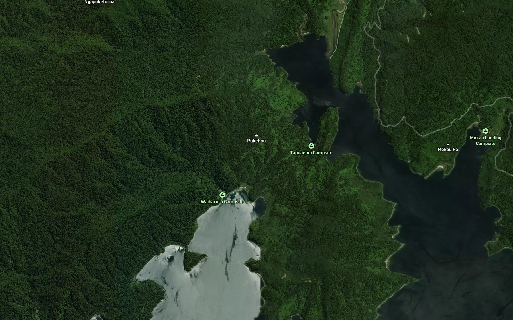 Satellite map of the Te Puna Bay