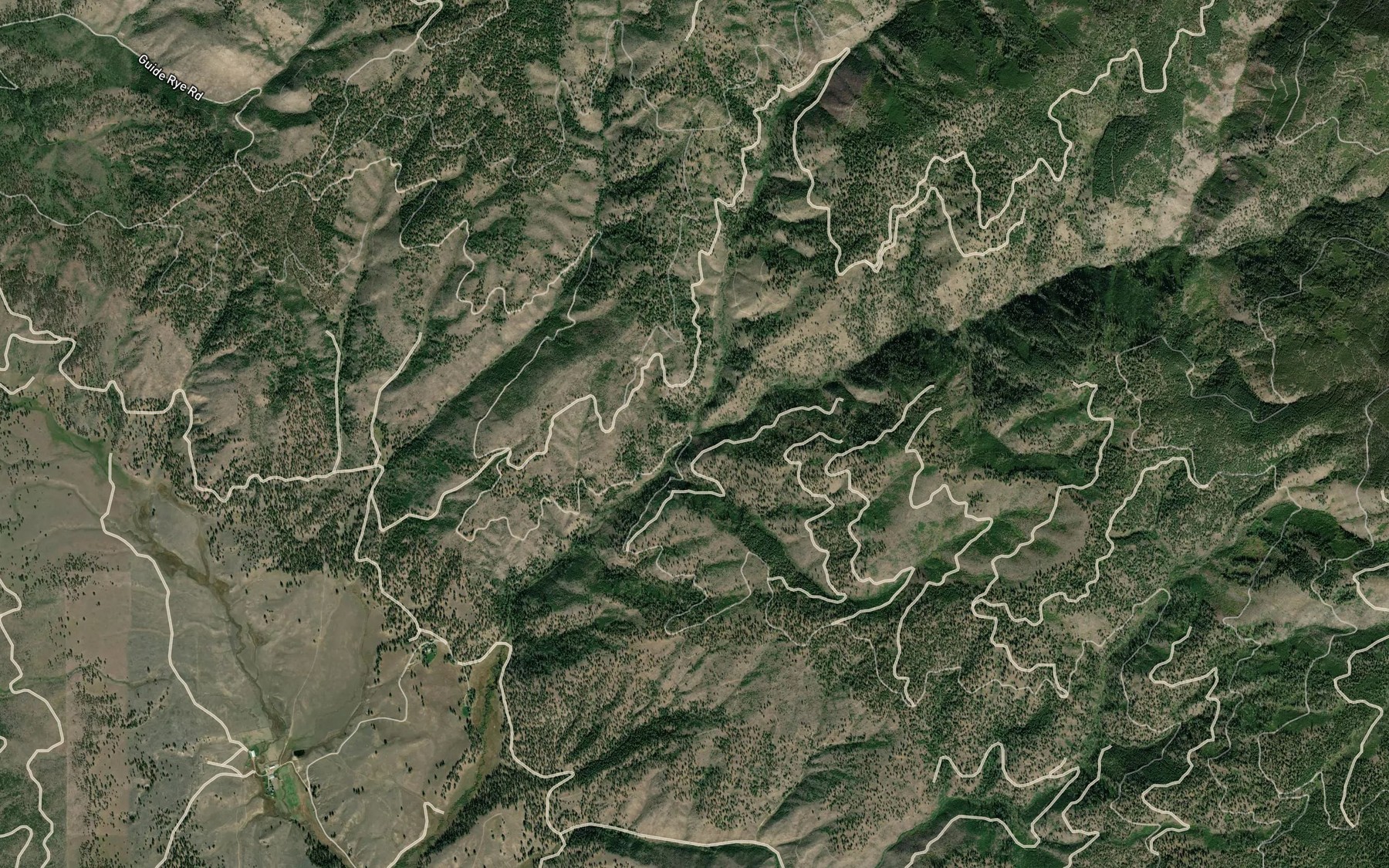 Satellite map of the North Fork Cameron Creek