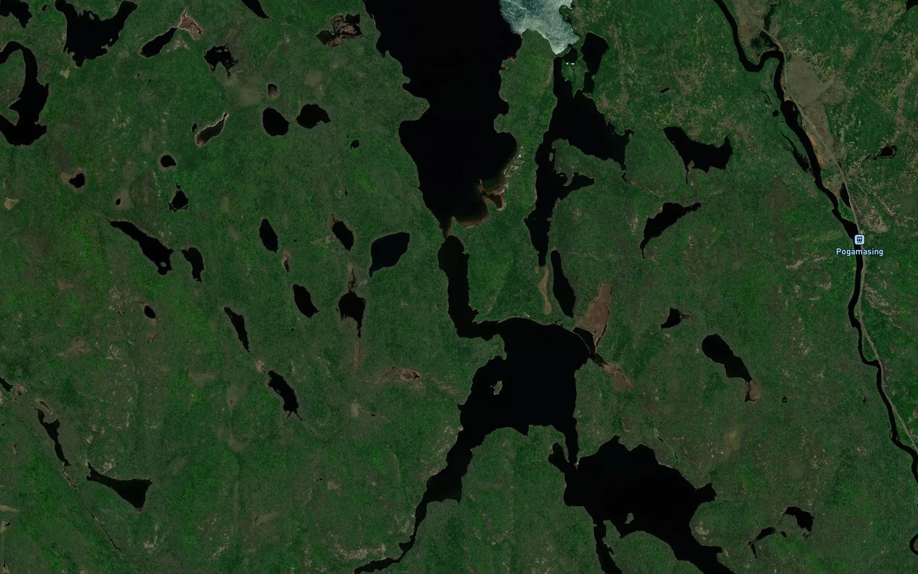 Satellite map of the Big Narrows