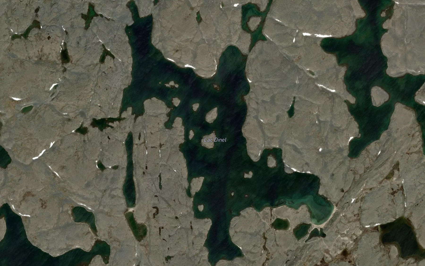 Satellite map of the Lac Dinel