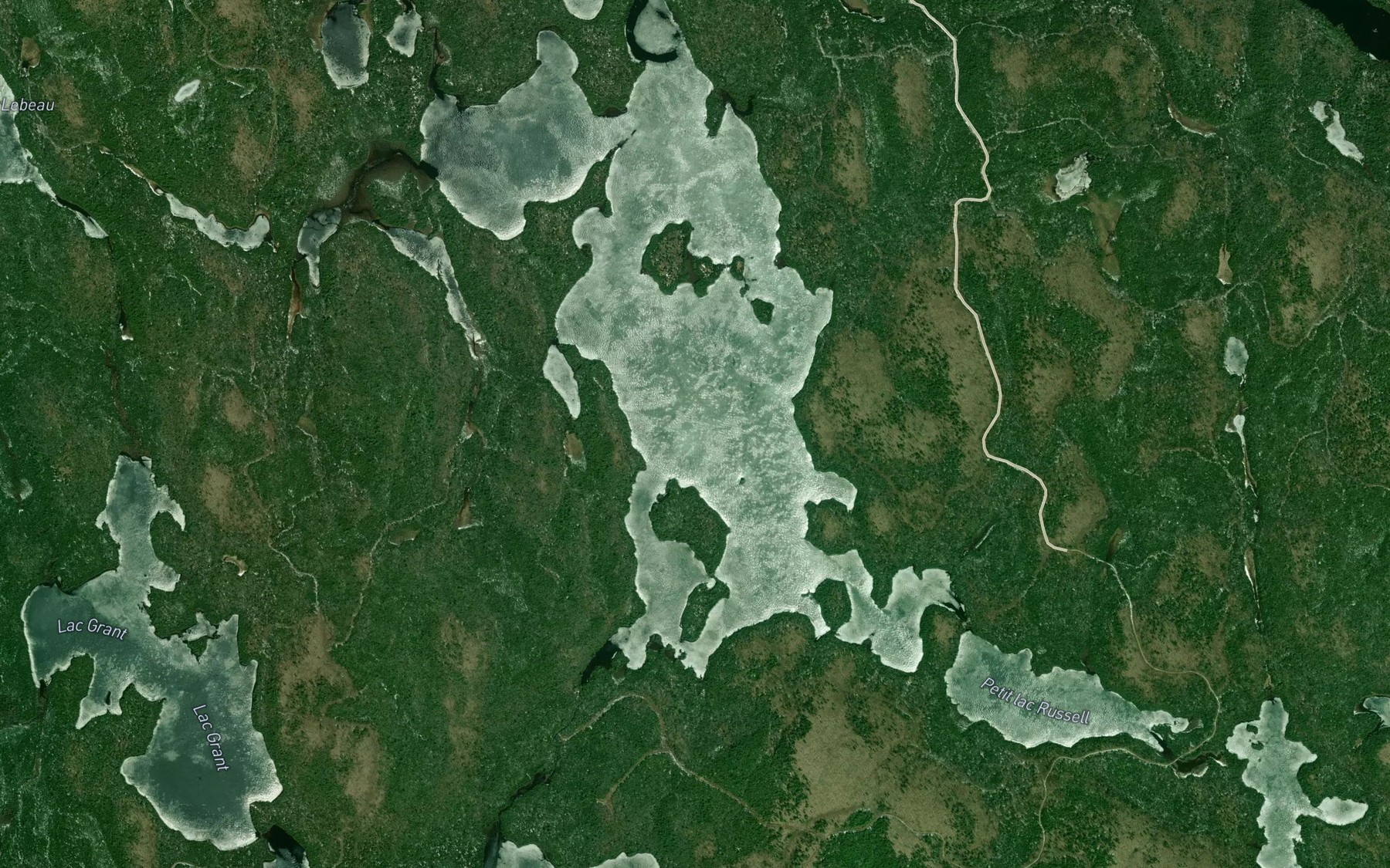 Satellite map of the Lac Russell