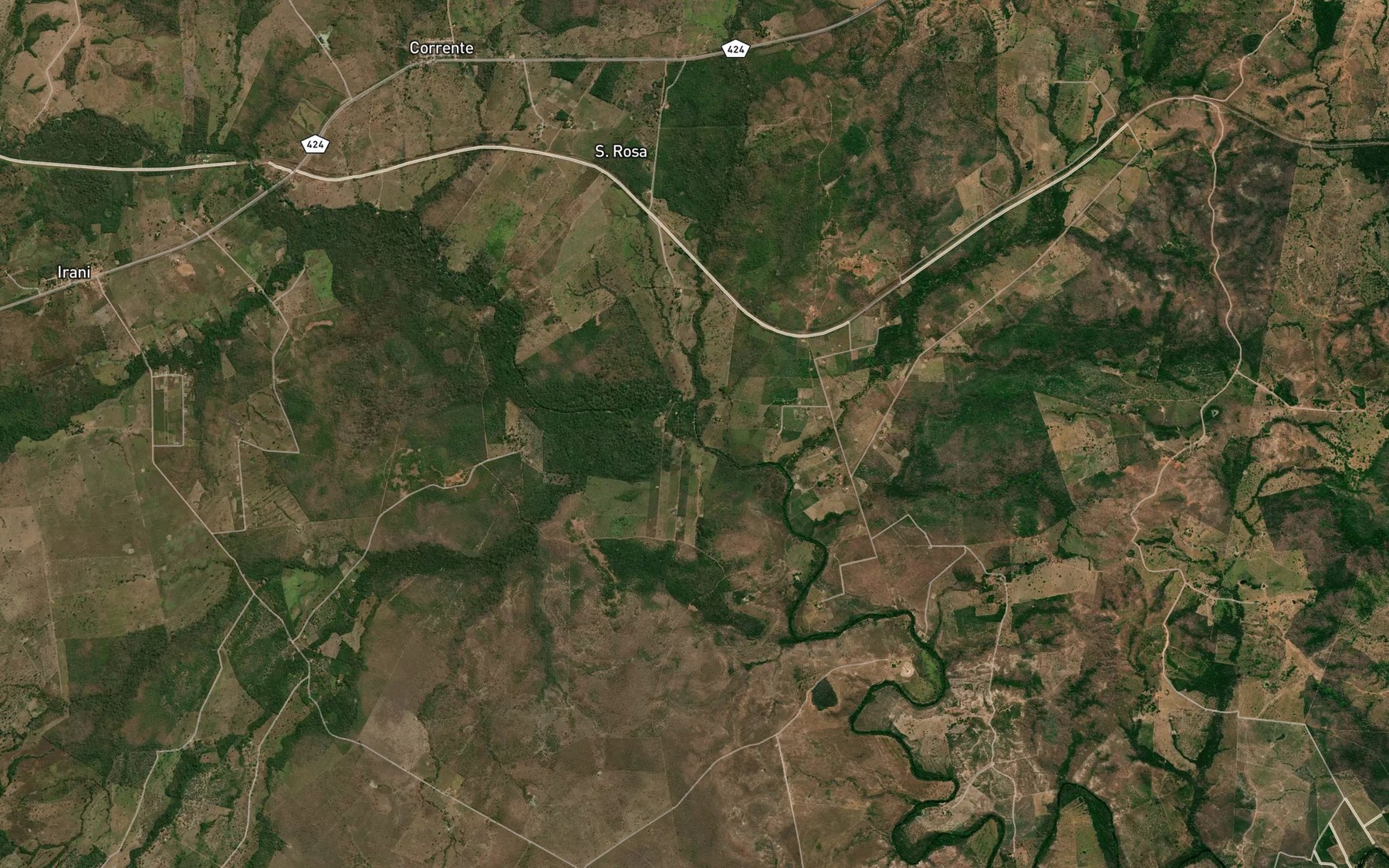 Satellite map of the Corrego Primavera