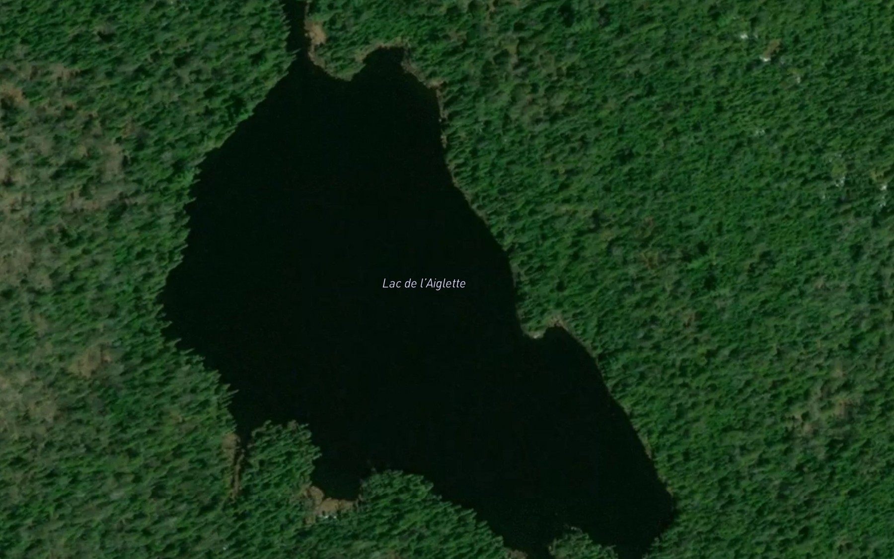 Satellite map of the Lac de l'Aiglette