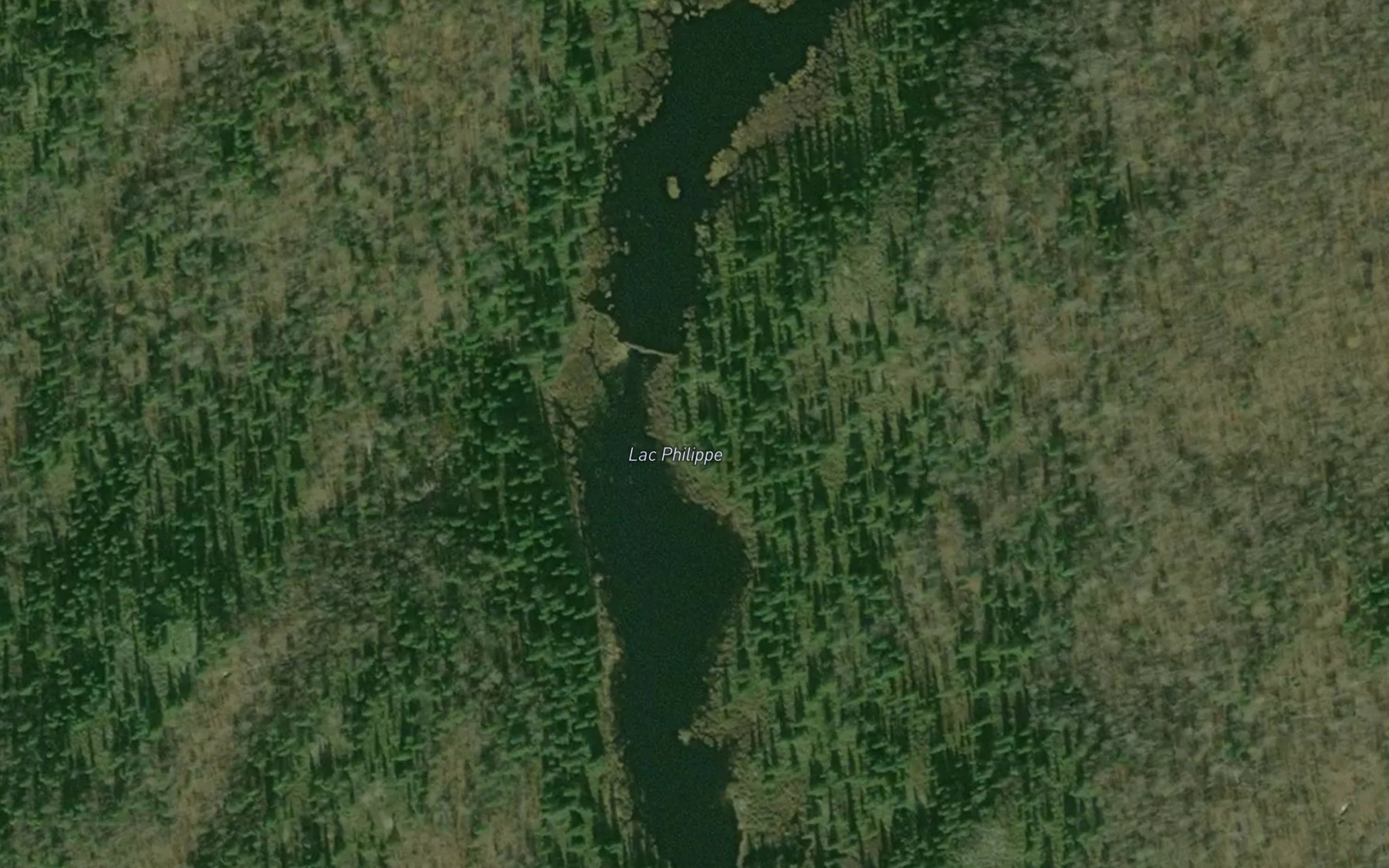 Satellite map of the Lac Philippe