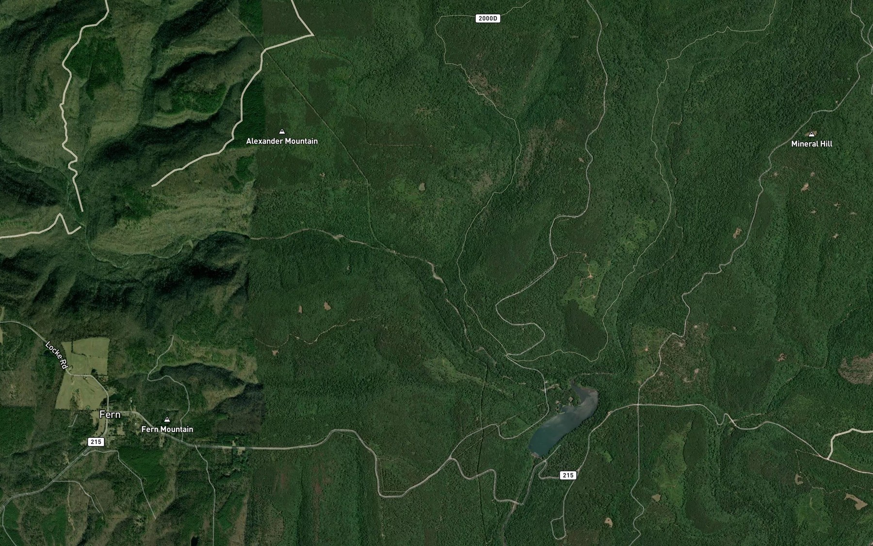 Satellite map of the White Rock Creek