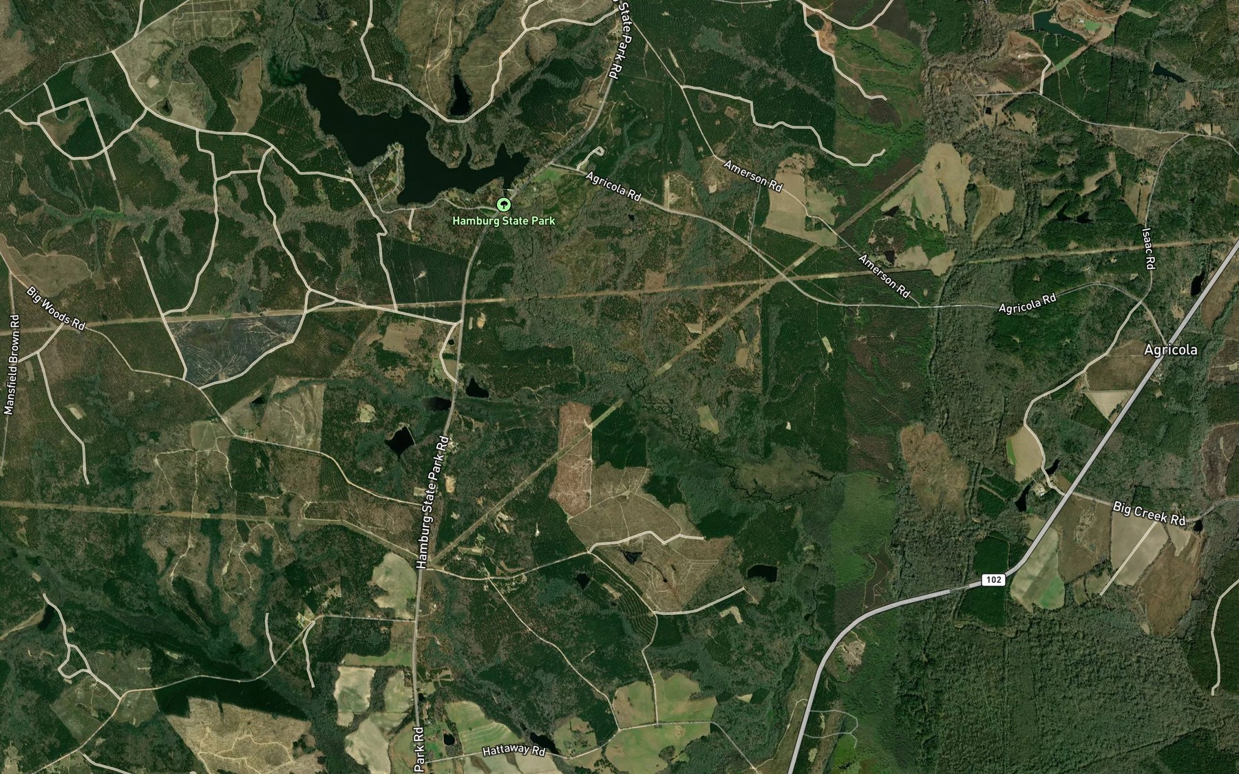Satellite map of the Stabley Branch