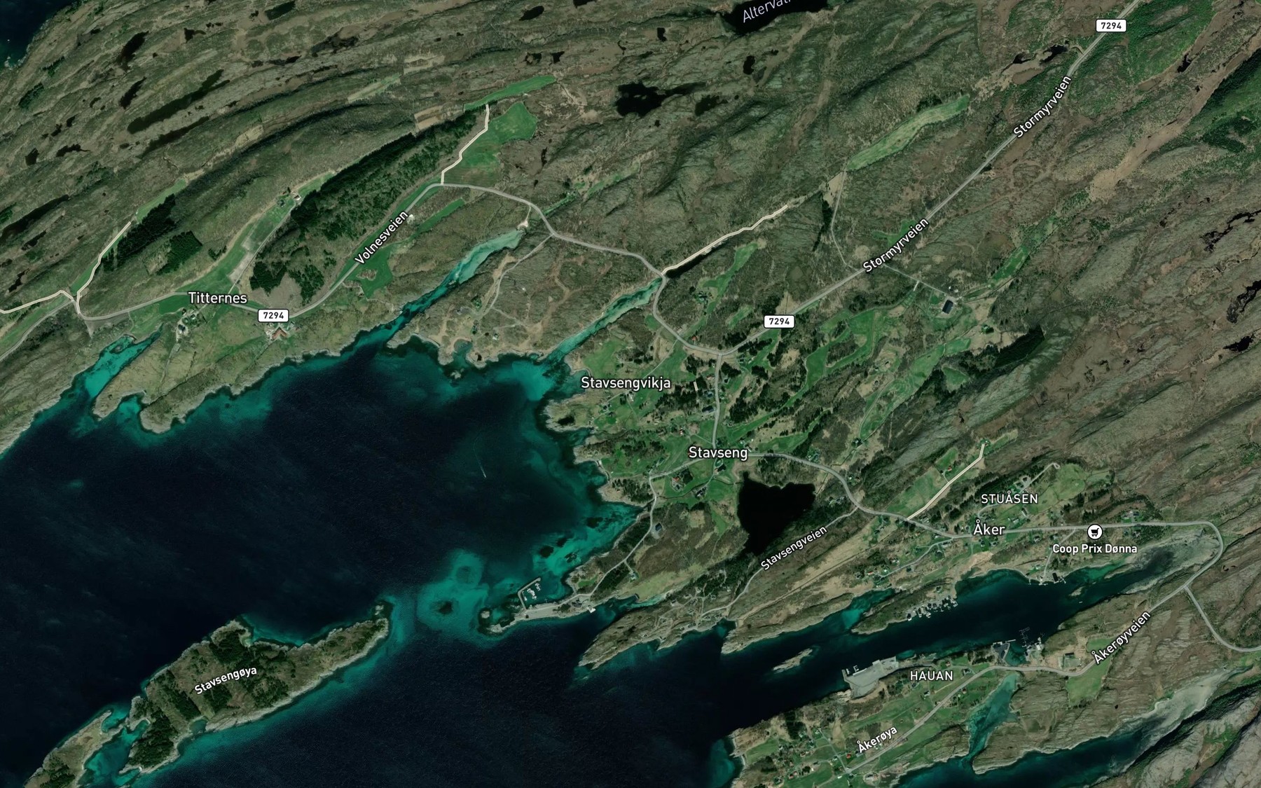 Satellite map of the Stavsengvika
