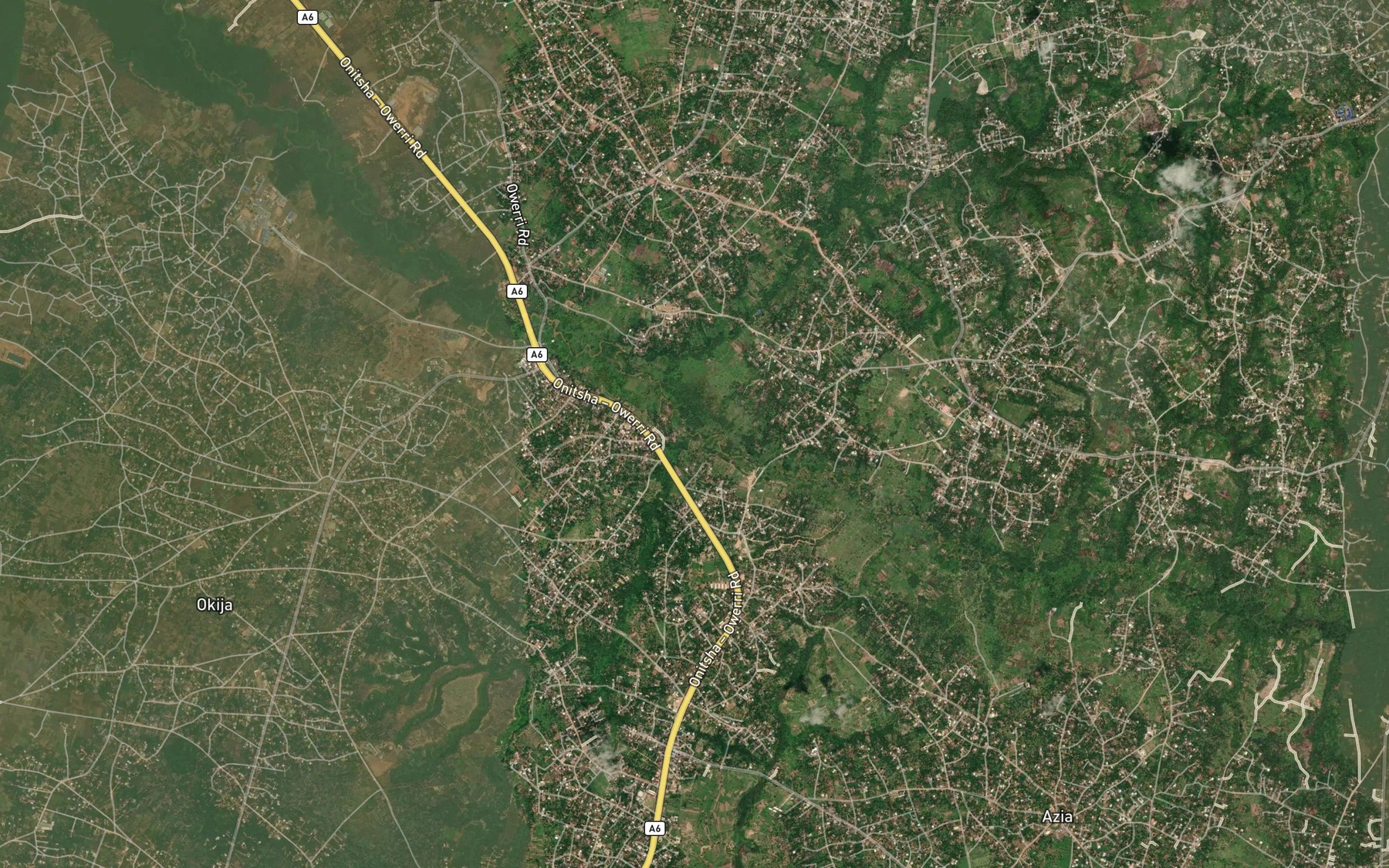 Satellite map of the River Awgbu