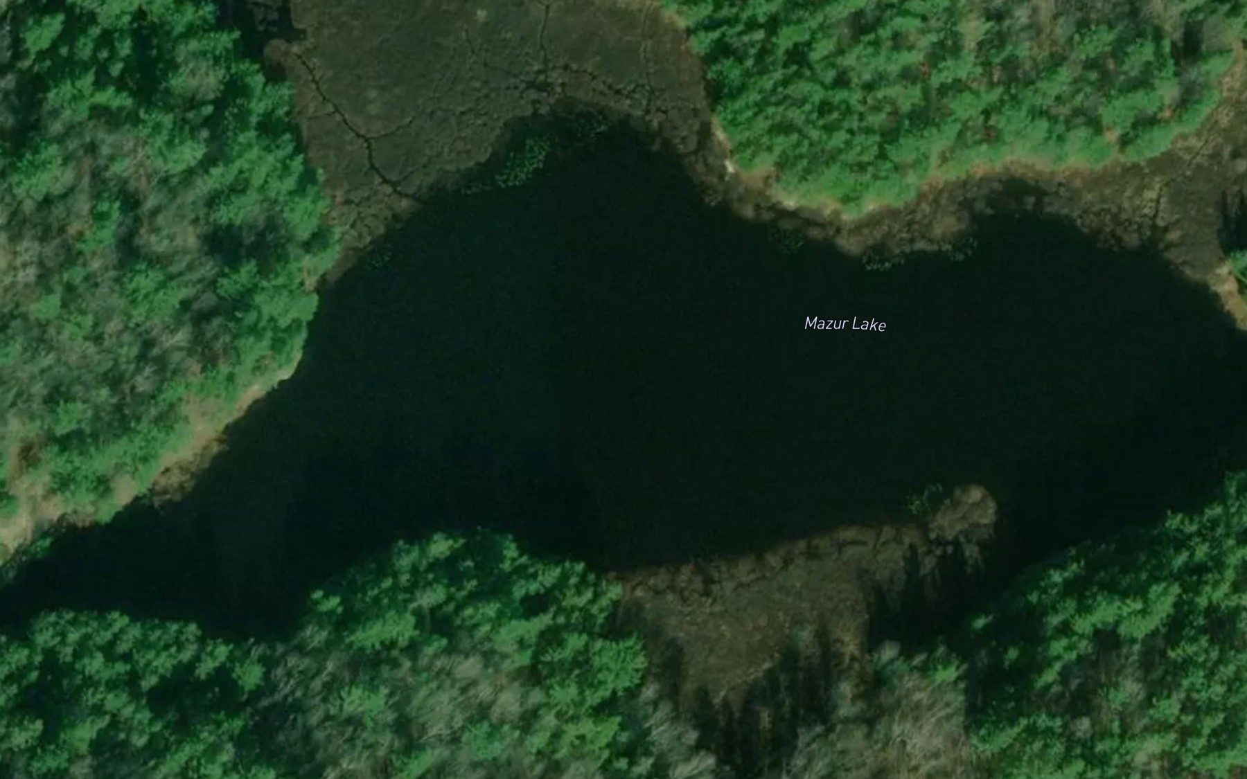 Satellite map of the Mazur Lake