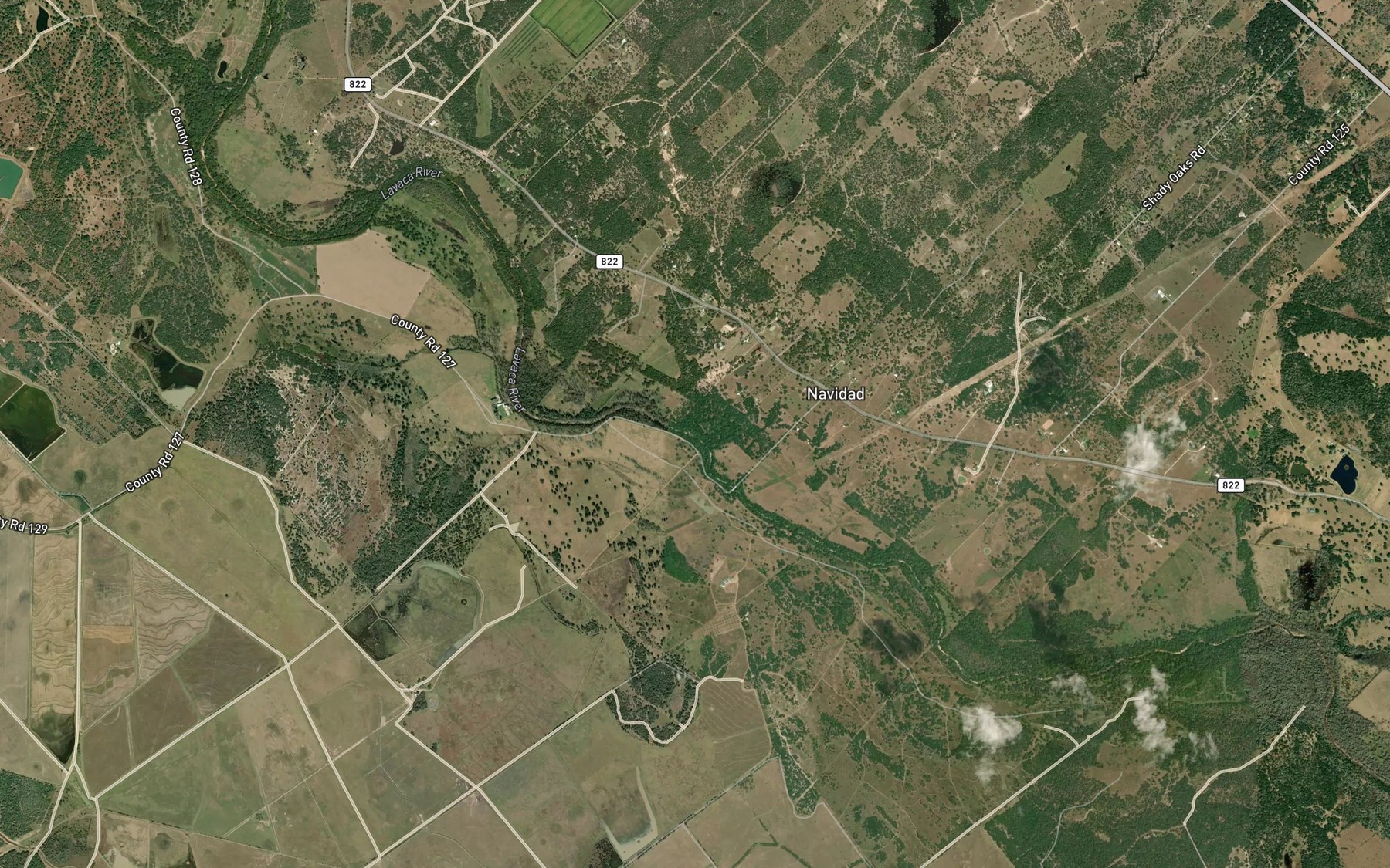 Satellite map of the Keller Branch