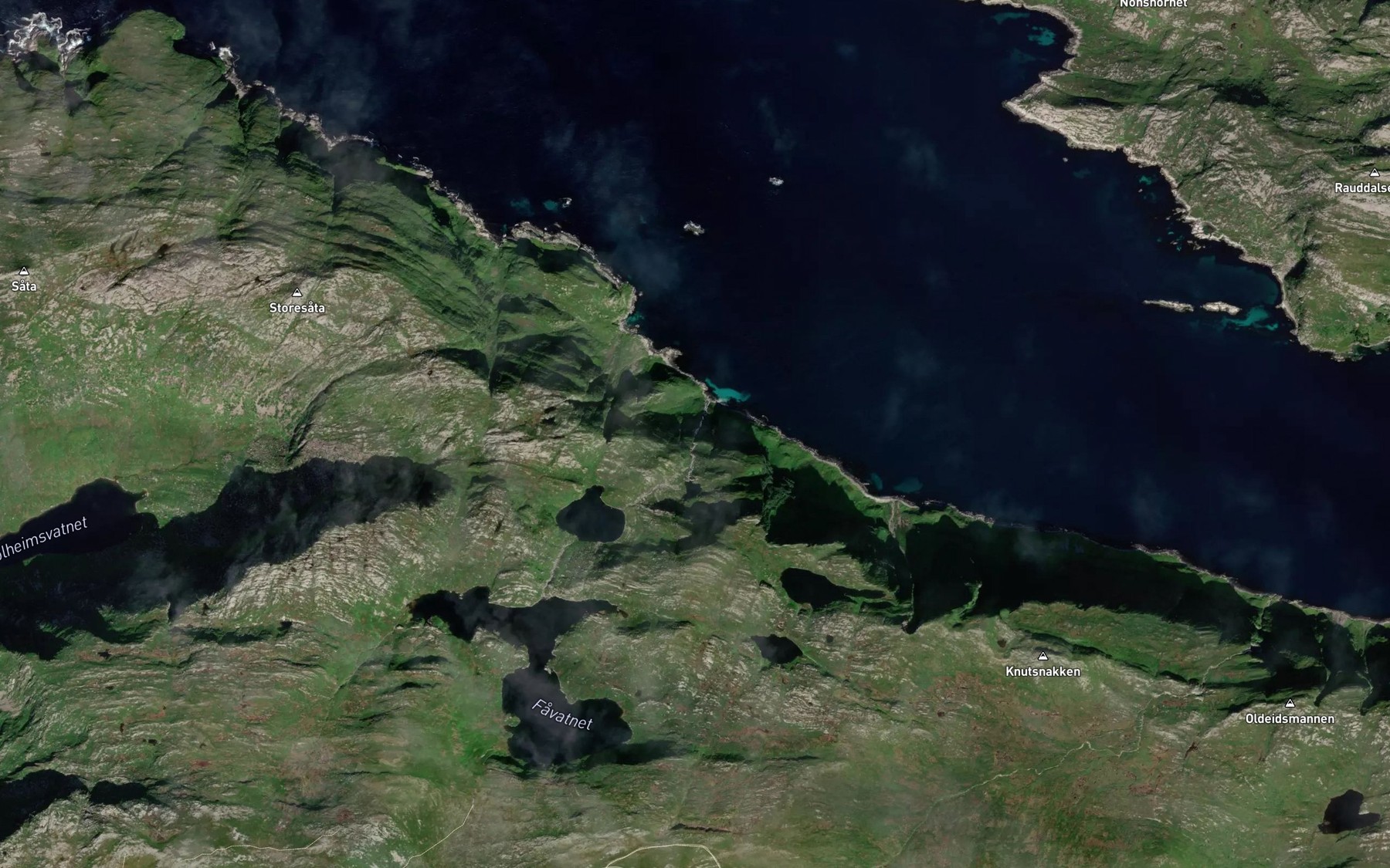 Satellite map of the Faelva