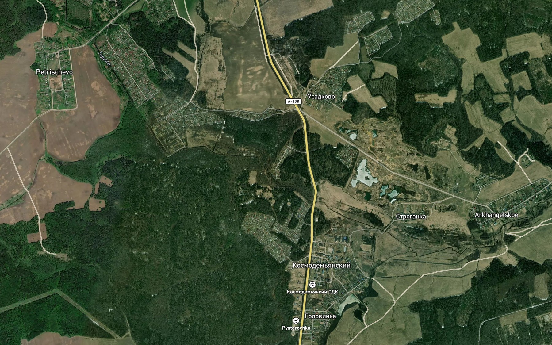 Satellite map of the Turitsa