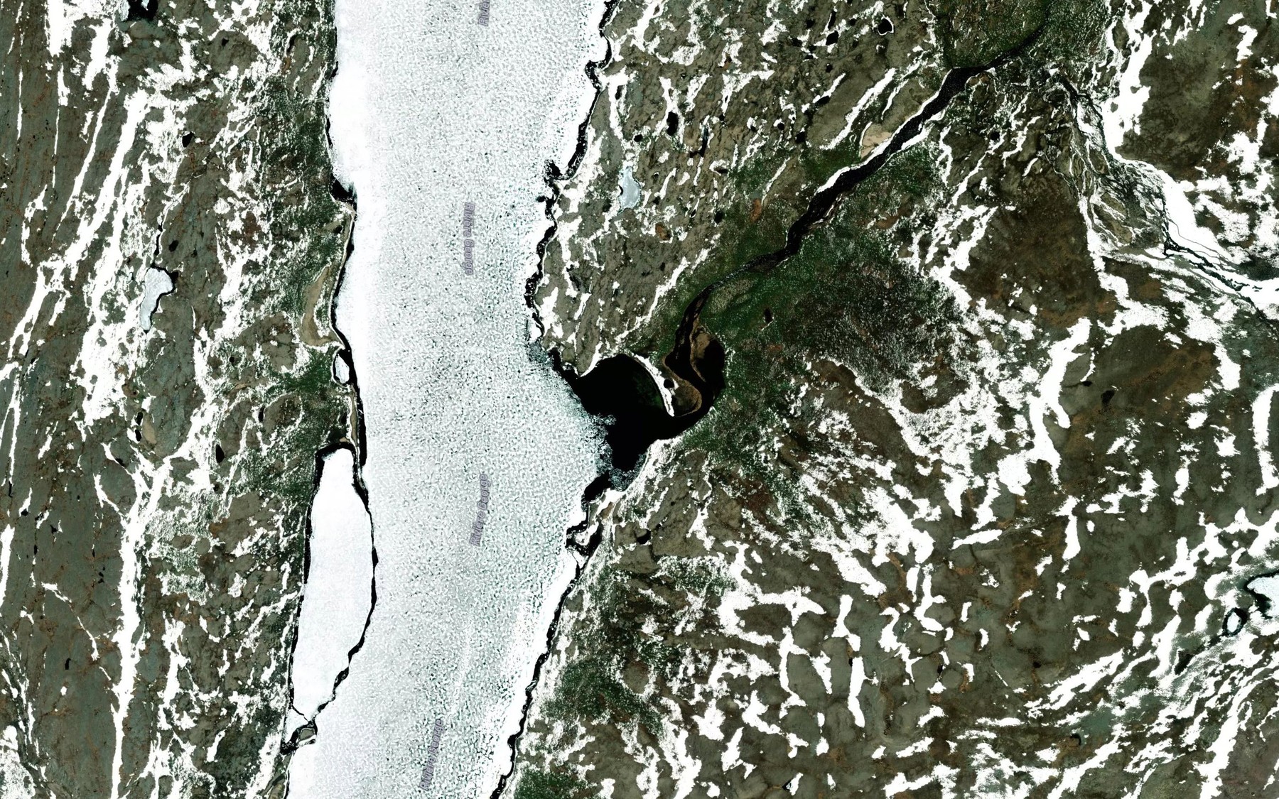 Satellite map of the Ruisseau Slippery