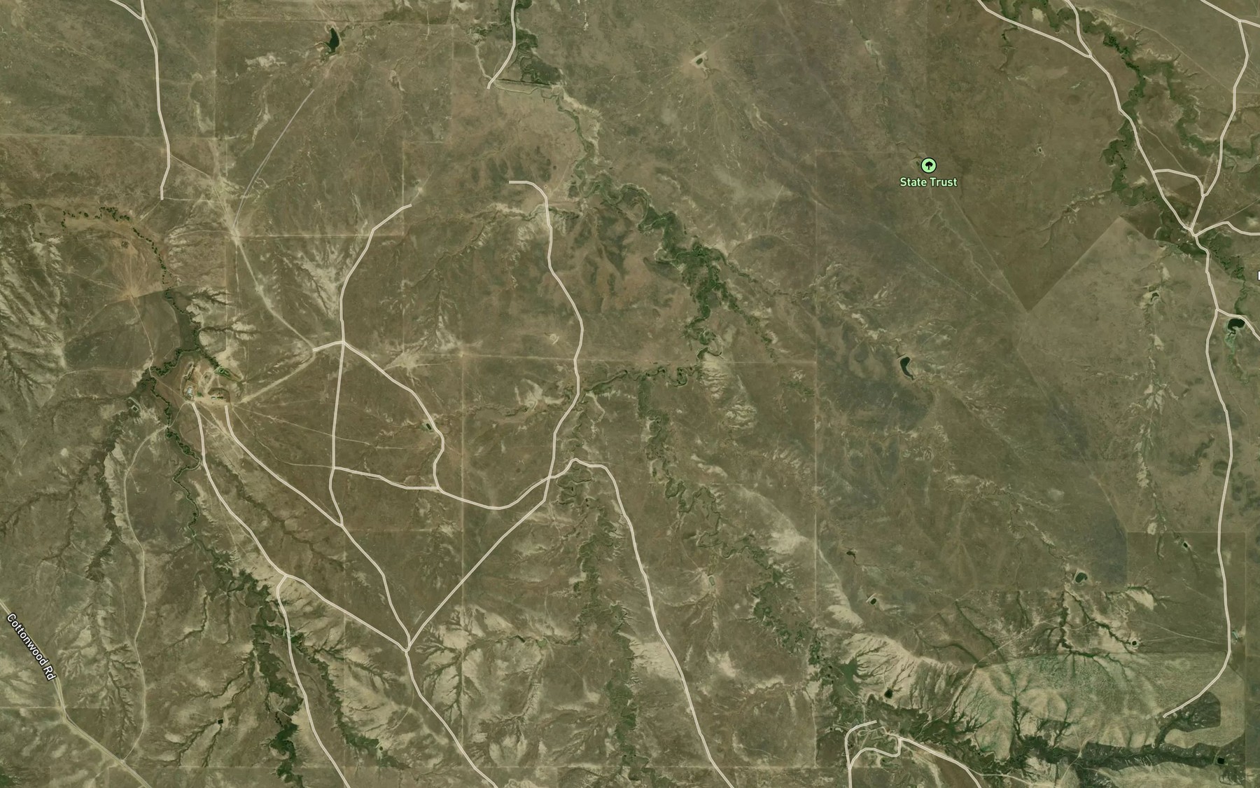 Satellite map of the East Fork L O Creek