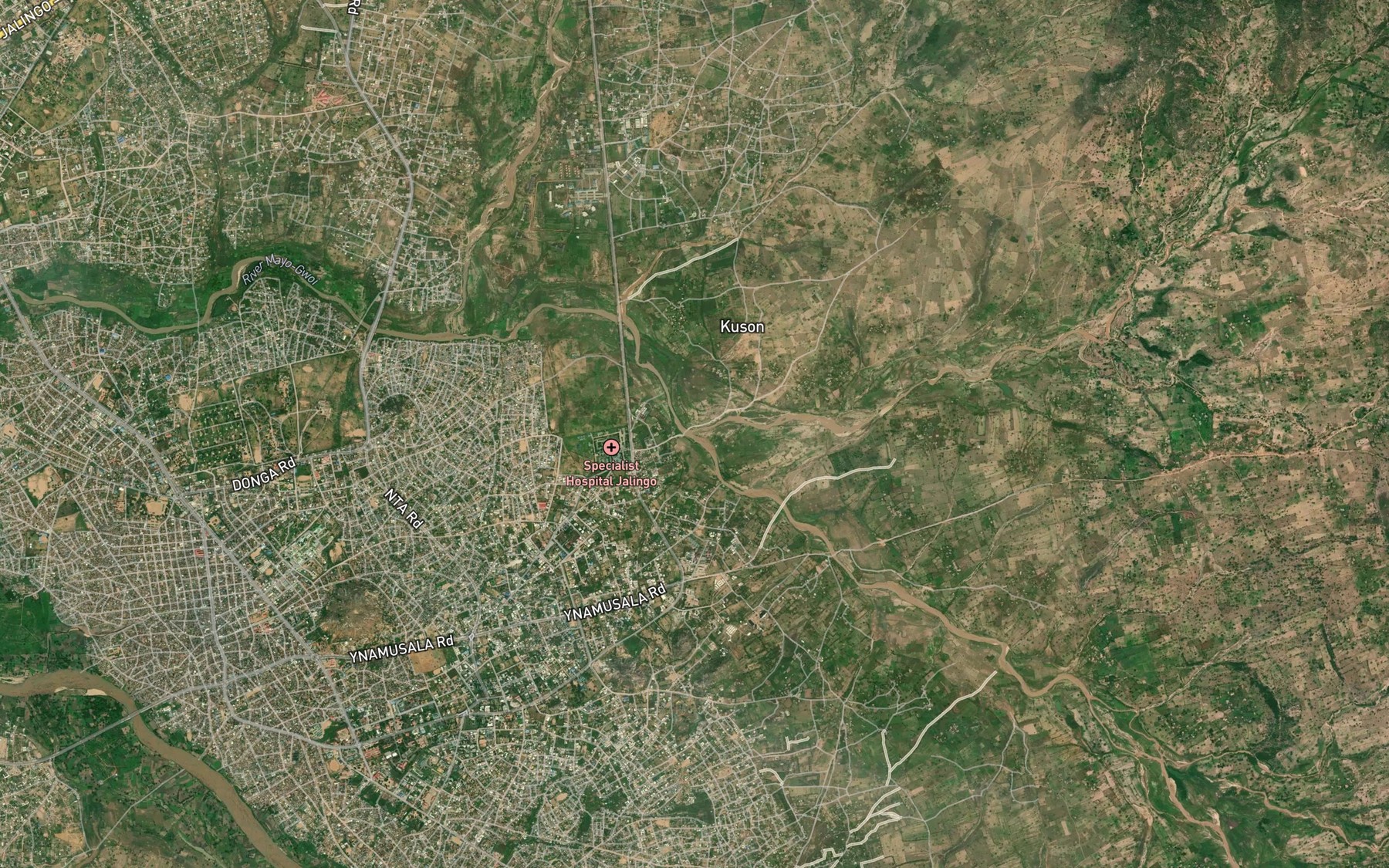 Satellite map of the River Penko