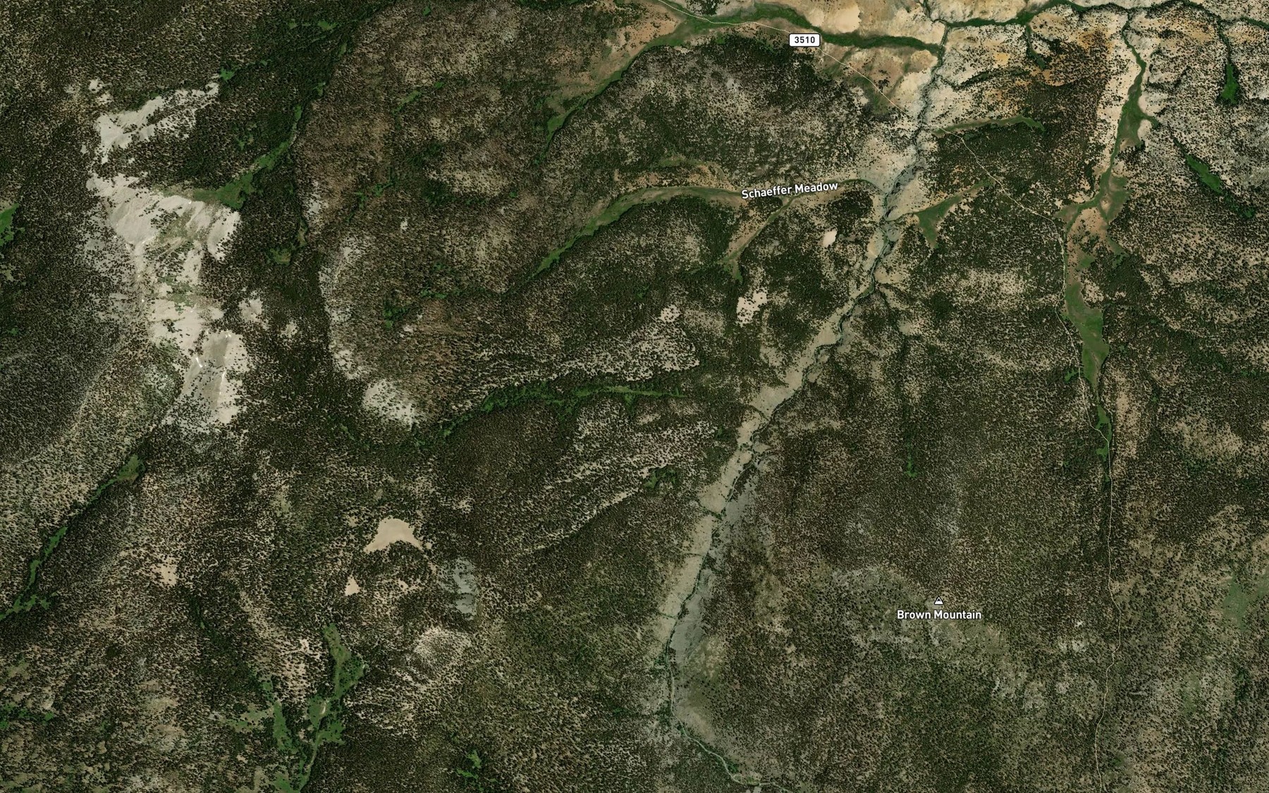 Satellite map of the Iron Spring