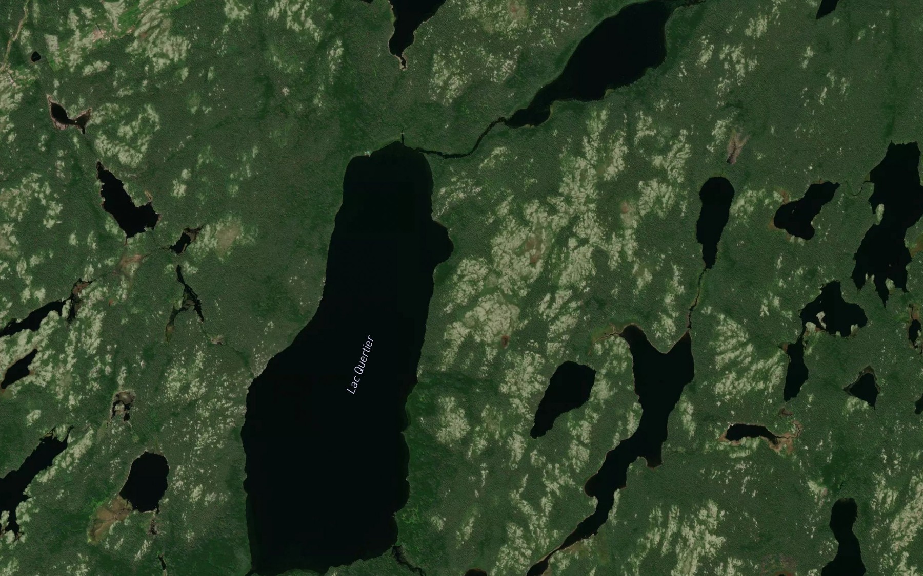 Satellite map of the Lac Quertier