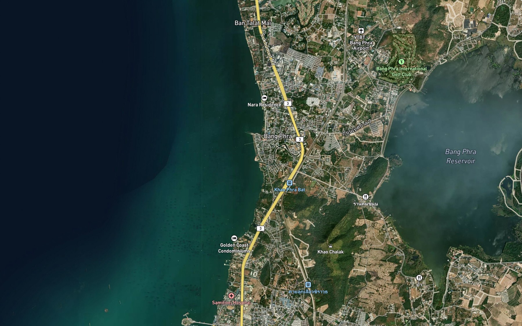 Satellite map of the Huai Sukhrip