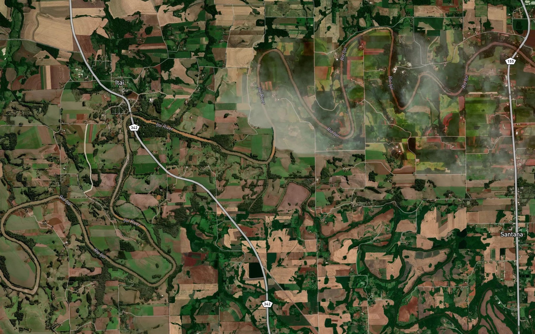 Satellite map of the Rio Potiribu