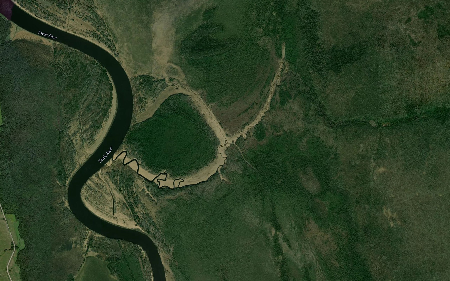 Satellite map of the Syndal'ya