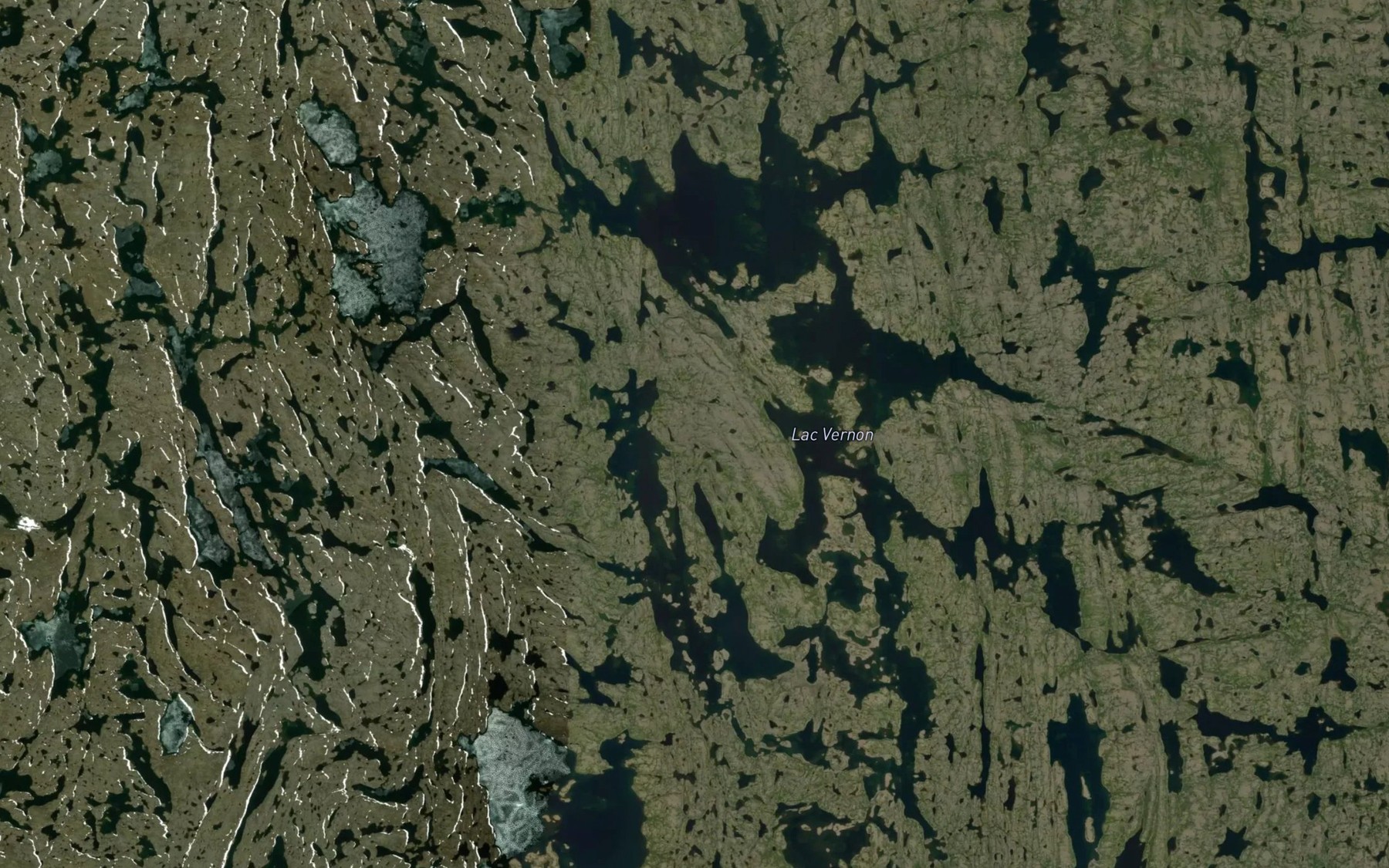 Satellite map of the Lac Vernon