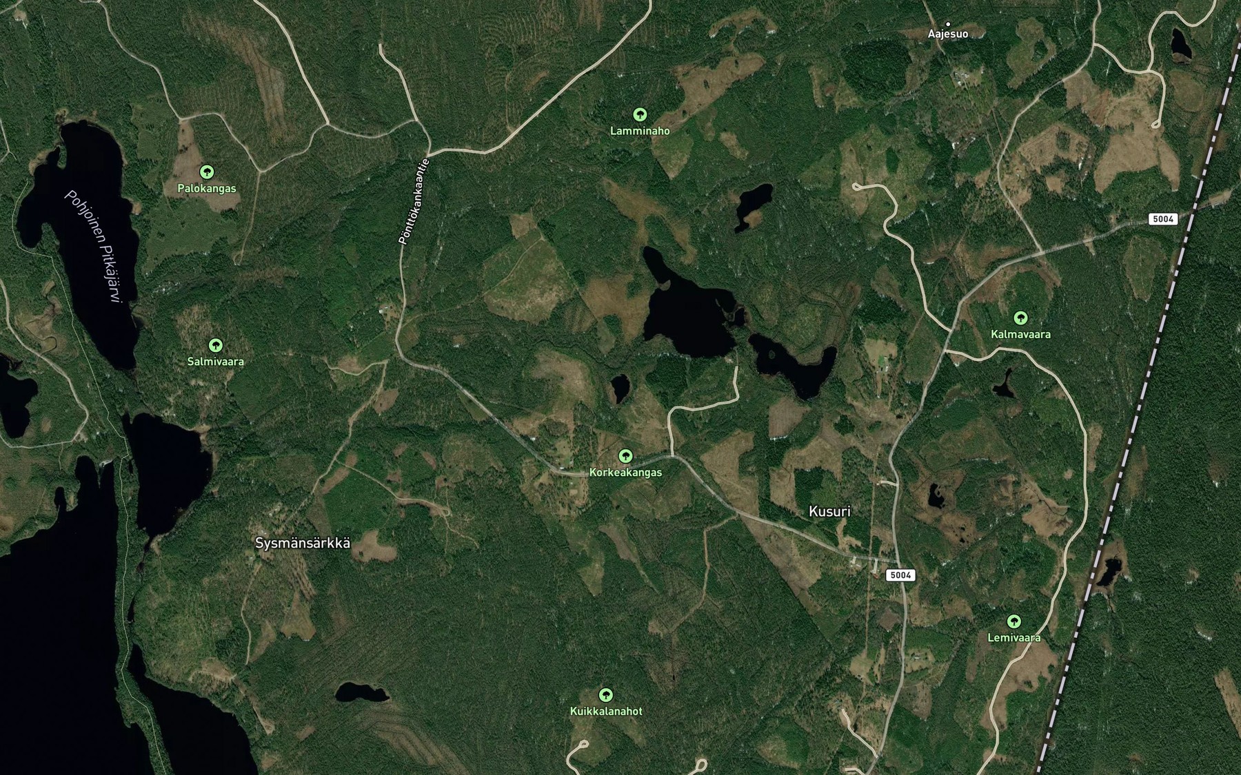 Satellite map of the Ruokolanlampi