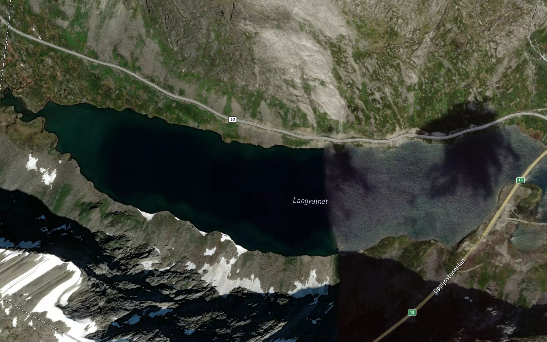 Satellite map of the Langvatnet
