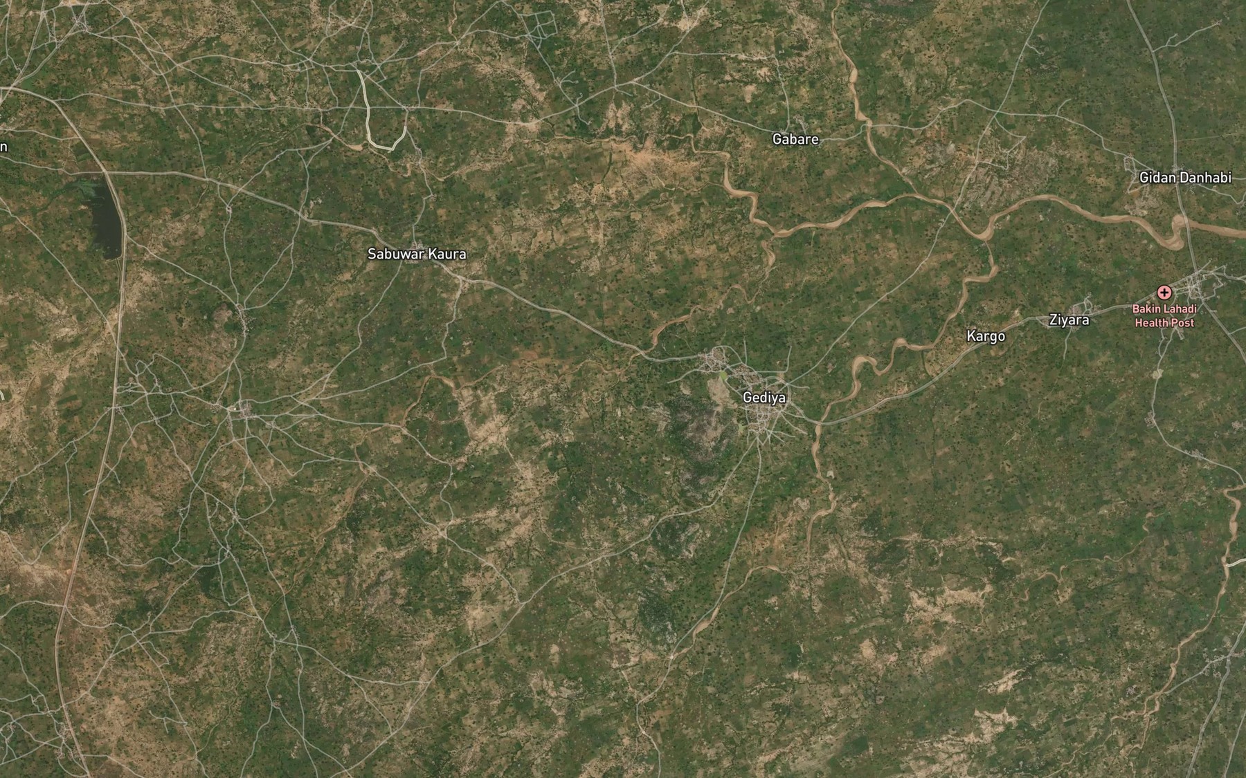 Satellite map of the River Kaikayi
